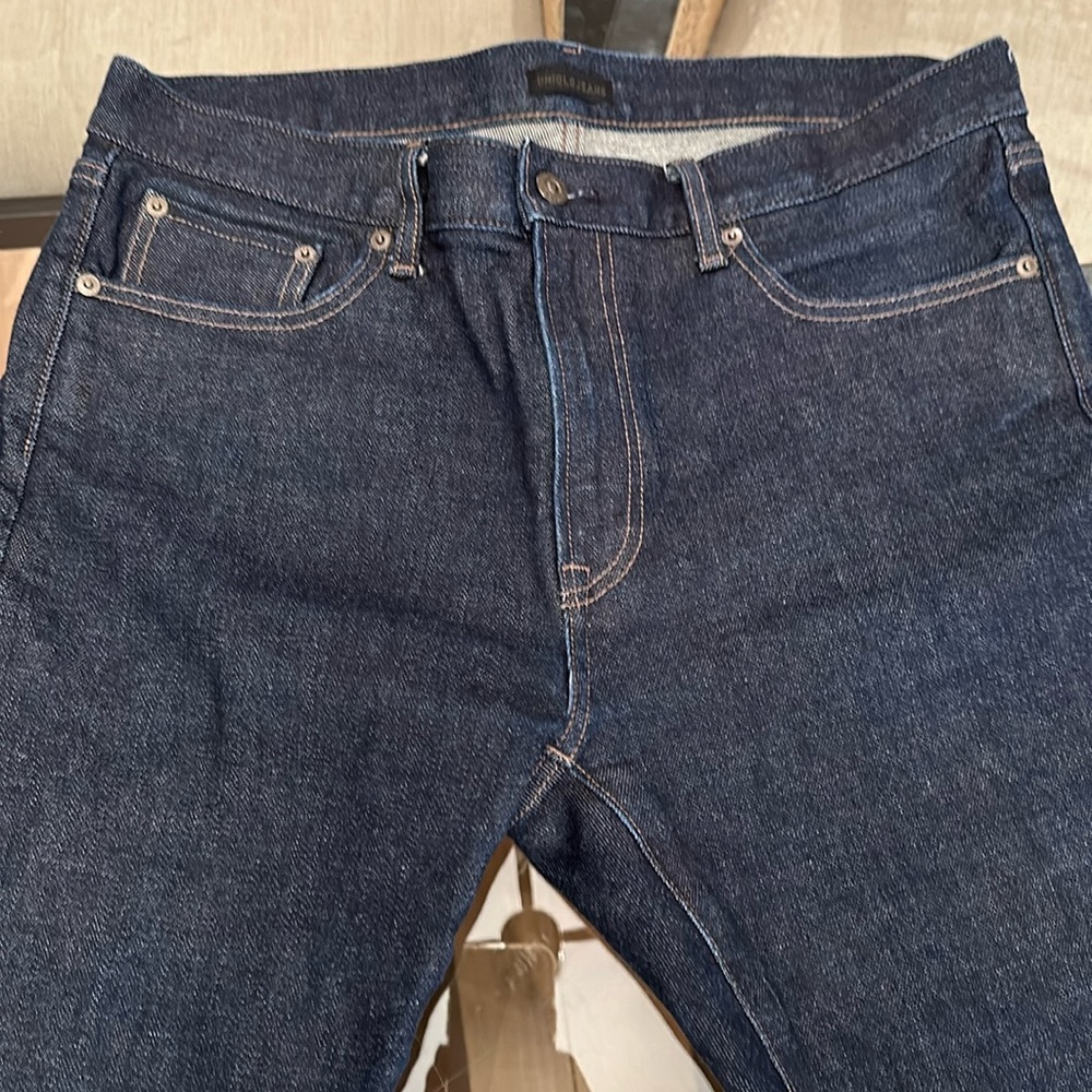 Men’s Uniqlo Selvedge Slim Straight Jeans